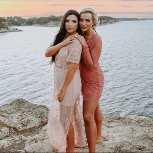 Light pink lace dress